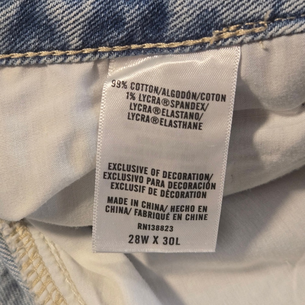Cleo + Wolf Carpenter Jeans Women 28 Light Wash High Rise Straight Utility Denim - Picture 7 of 10